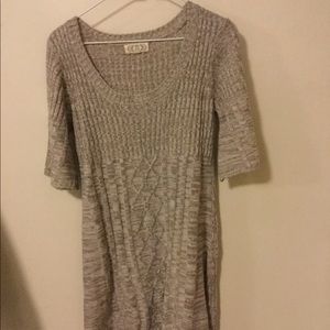 Pink Rose Sweater Dress